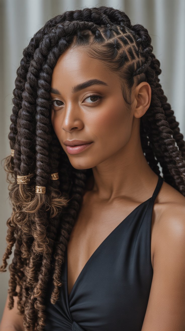 Goddess Locs with Side Styling