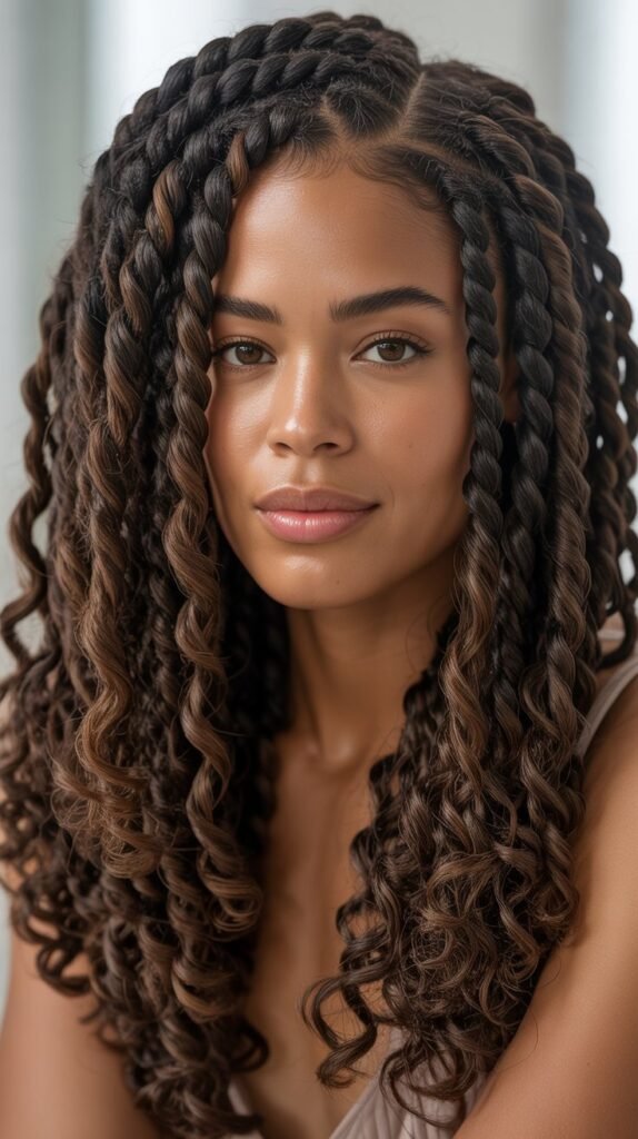 Marley Twists with Middle Part