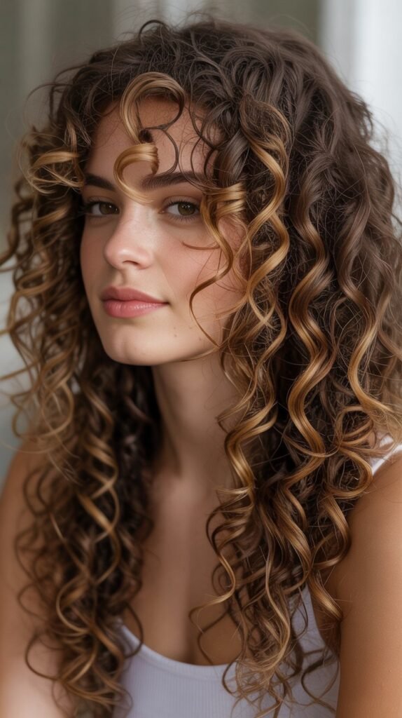  Caramel Babylights on Natural Curls