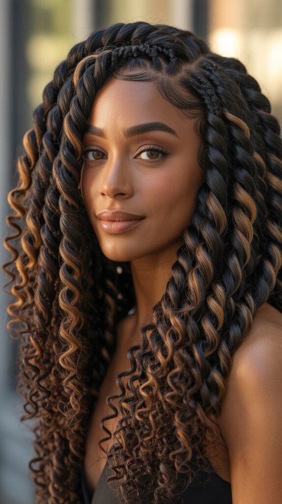 Side Part with Passion Twists