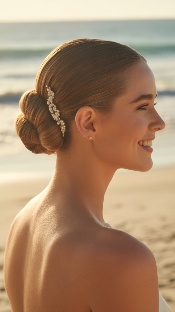 Slicked Back Low Bun