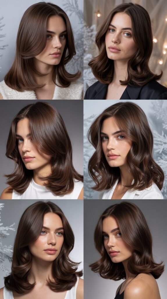 33 Glossy Chocolate Brown Hair Color Looks for a Winter Glow-Up