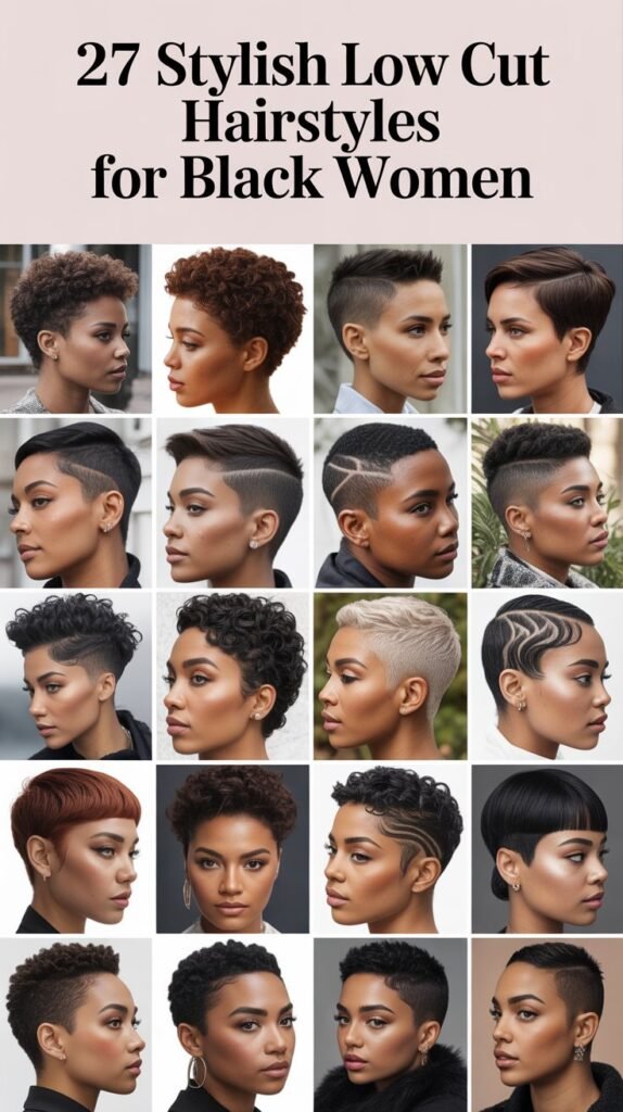27 Stylish Low Cut Hairstyles for Black Women