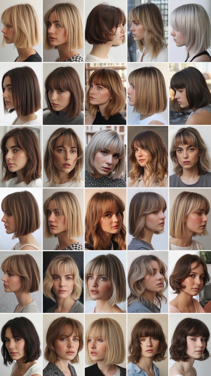 30 Fresh Long Bob with Curtain Bangs for Everyday Wear