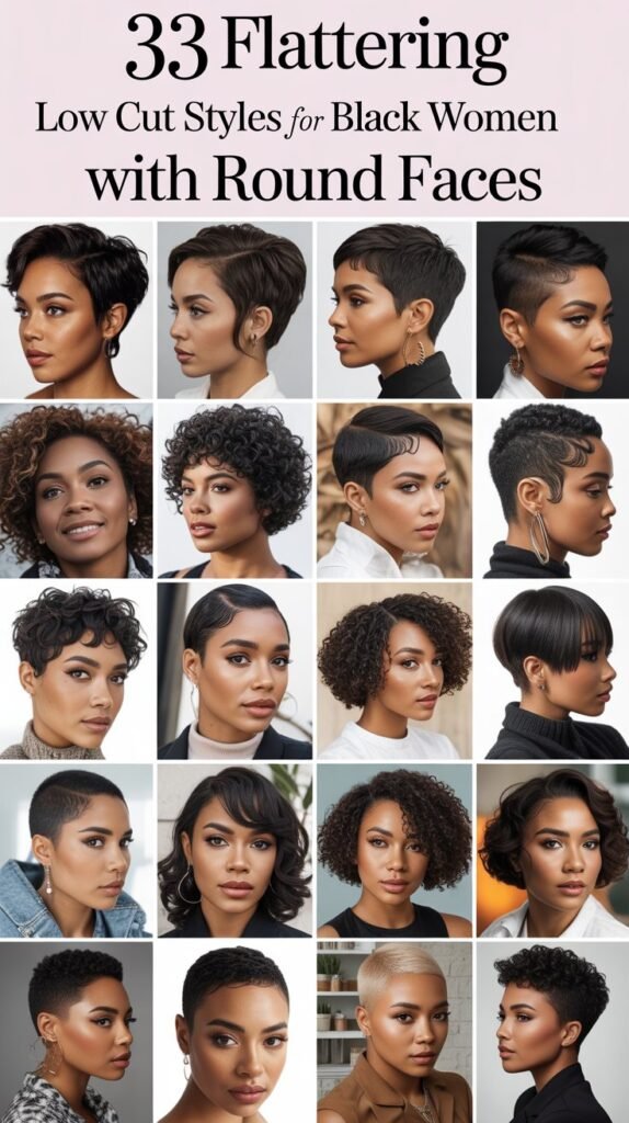 33 Flattering Low Cut Styles for Black Women with Round Faces