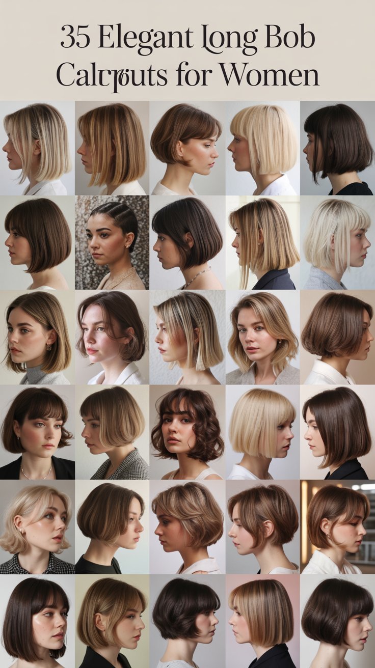 35 Elegant Long Bob Haircuts for Women