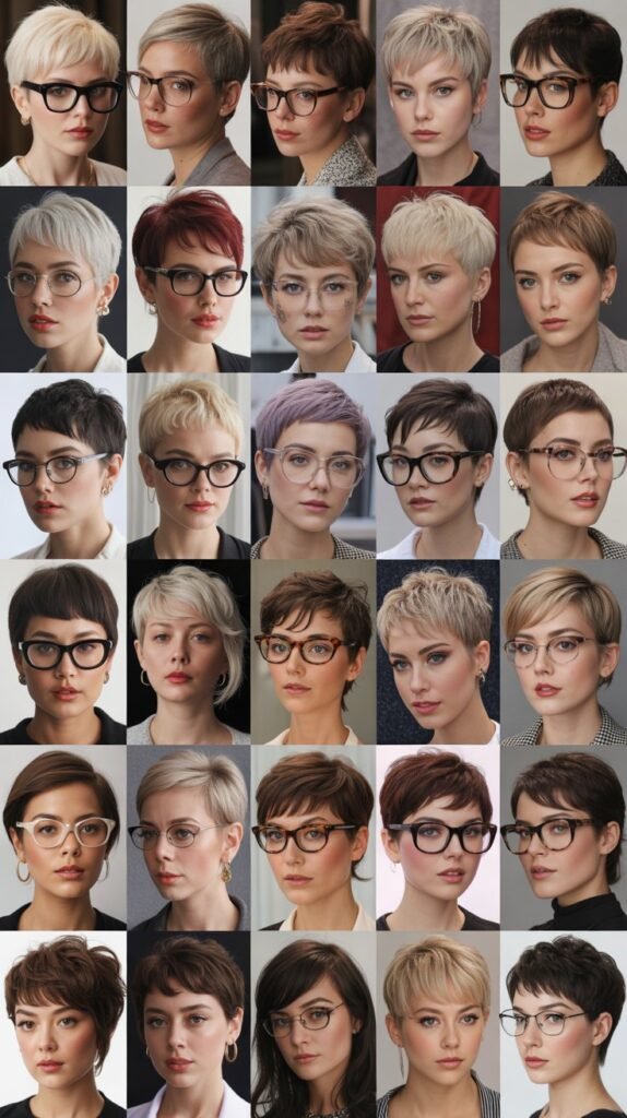 30 Edgy Pixie Haircuts for Women with Glasses
