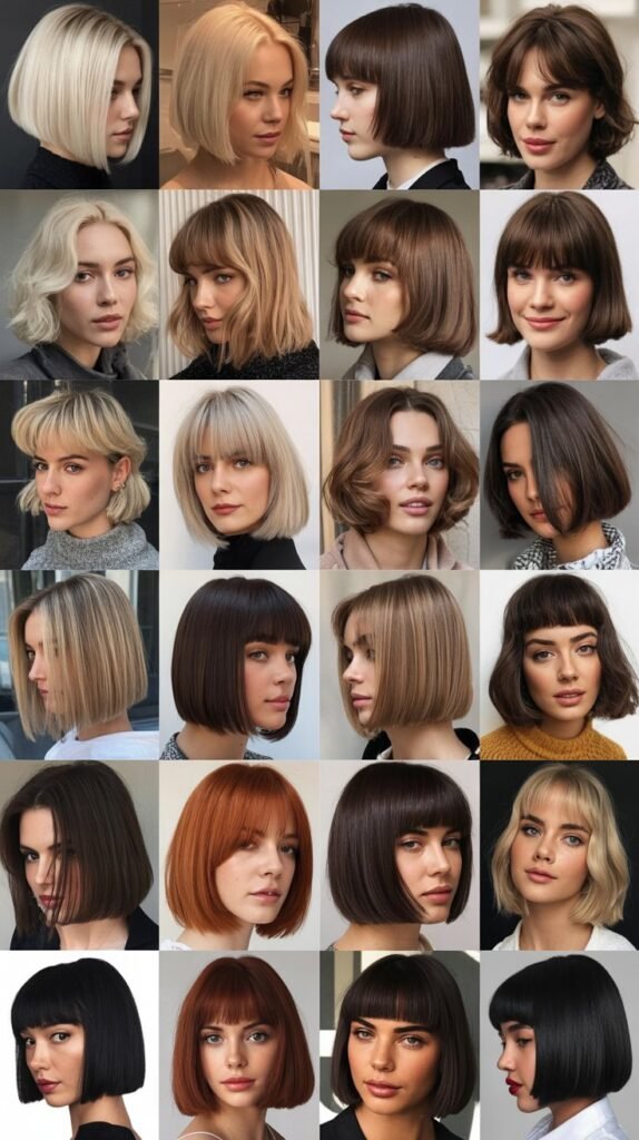 30 Gorgeous Short Bob with Long Curtain Bangs