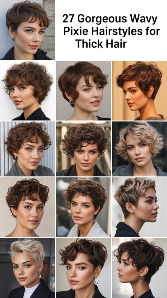 27 Gorgeous Wavy Pixie Hairstyles for Thick Hair 27 Gorgeous Wavy Pixie Hairstyles for Thick Hair