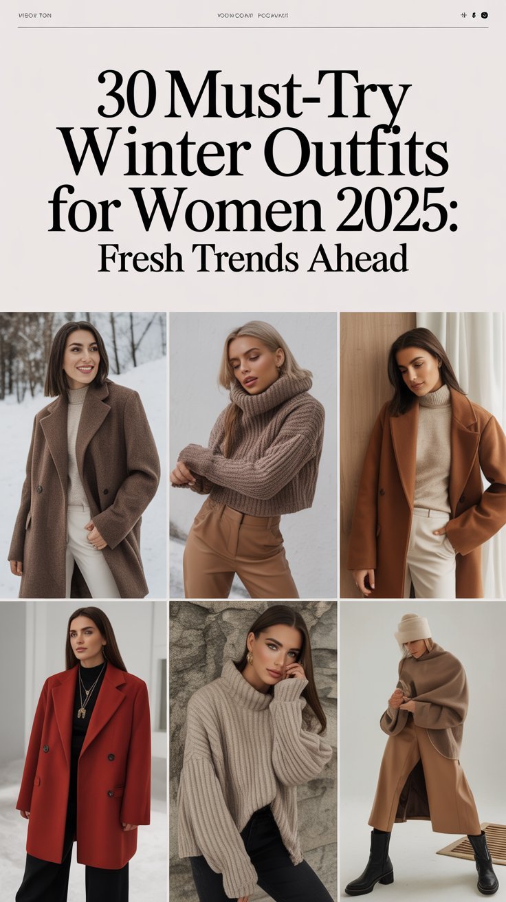 30 Must-Try Winter Outfits for Women 2025: Fresh Trends Ahead