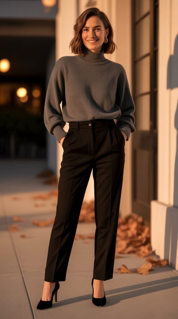 Monochrome Sweater and Trousers