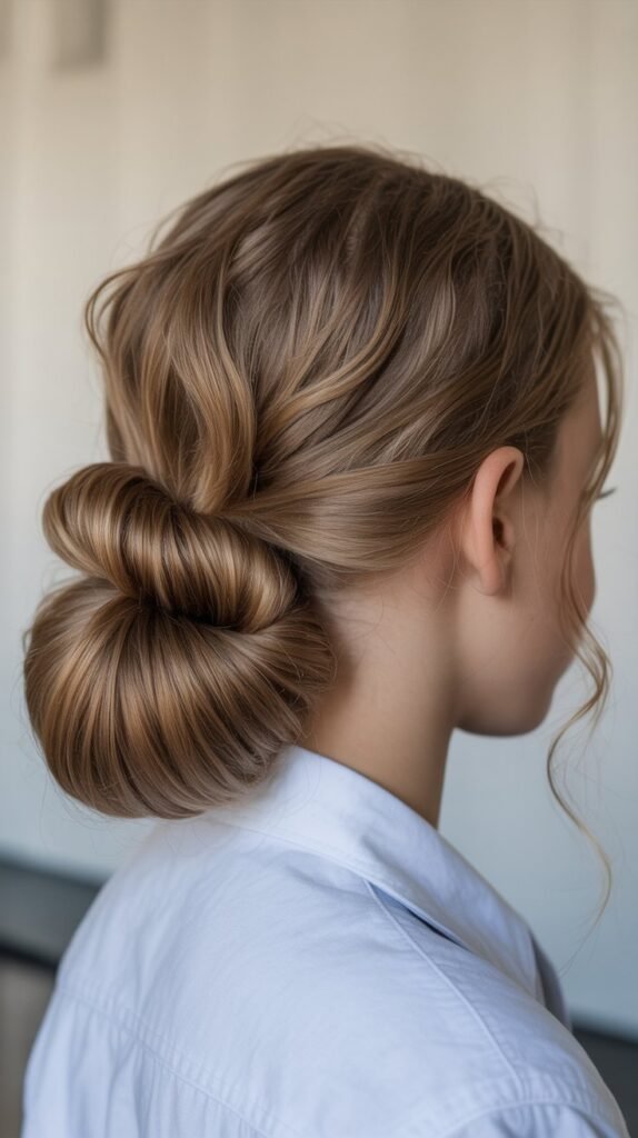 The Low Rolled Updo