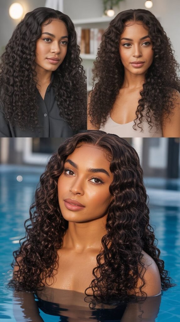  Deep Wave Wig for Swimming/Water Activities