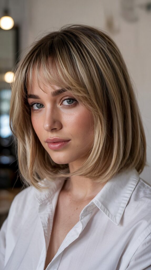 30 Stunning Long Bob with Layers and Curtain Bangs 15 Long Bob with Graduated Layers and Curtain Bangs for Fine Hair