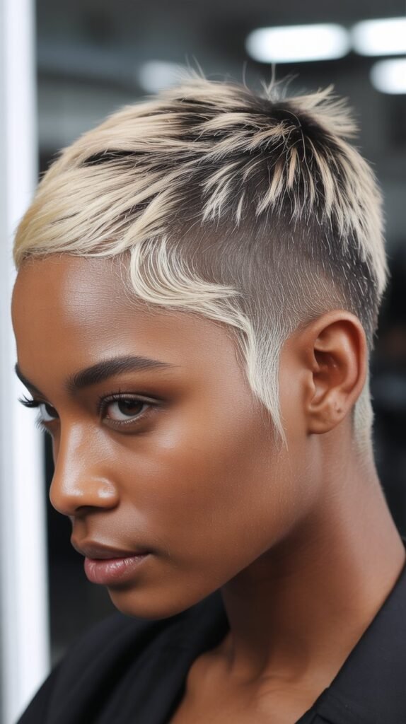 The Fade with Blonde Highlights
