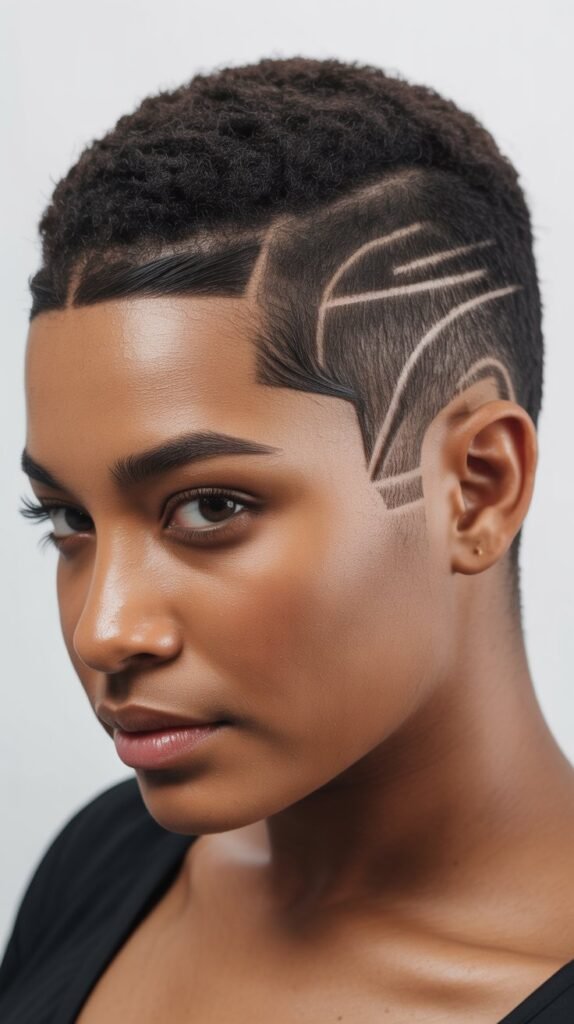 Temple Fade with Top Design