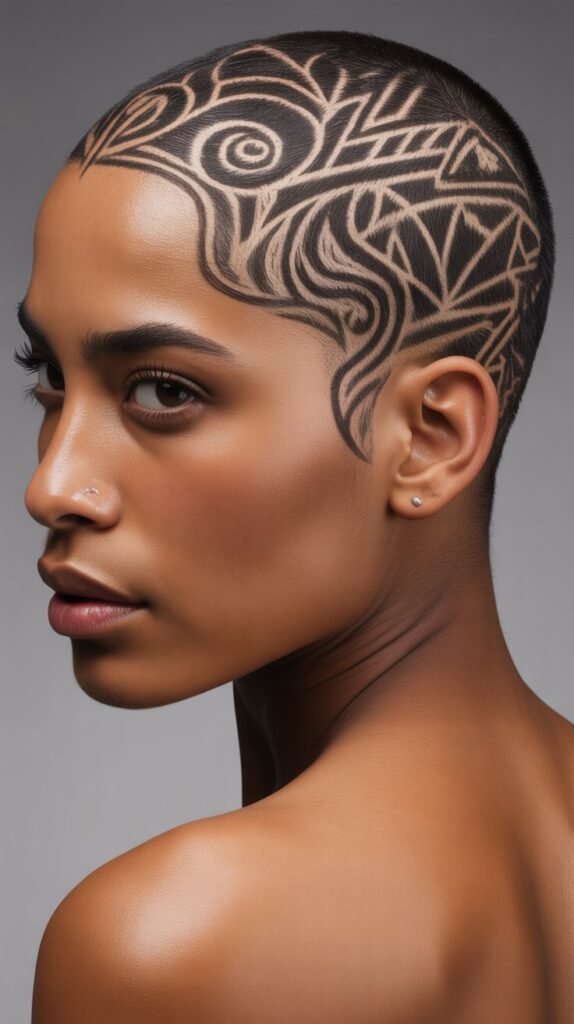 Low Cut with Hair Tattoos/Designs
