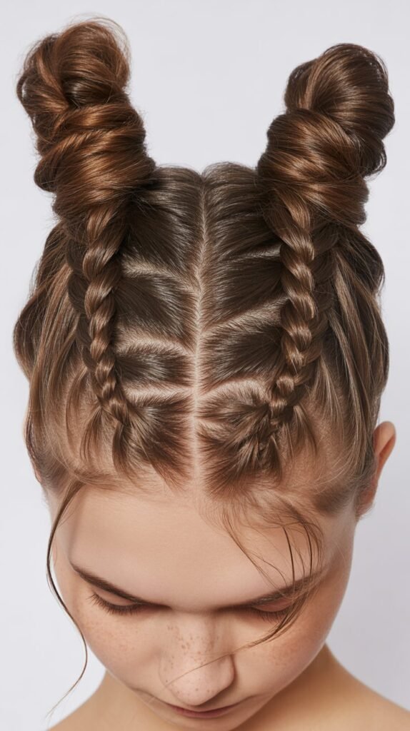 Braided Space Buns