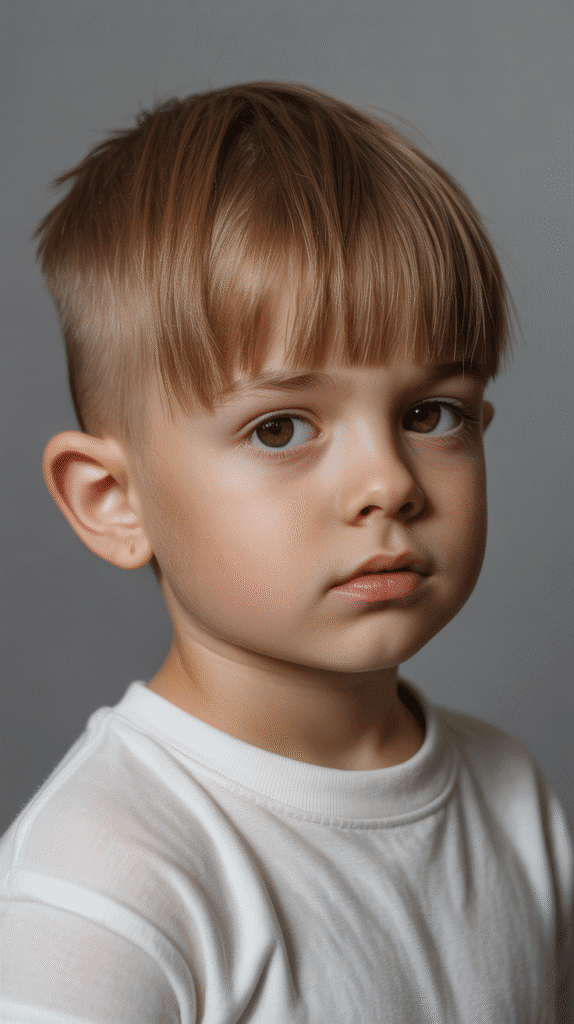 23 Toddler Boy Fade Haircuts That Are Totally Adorable 8 Taper Fade with Fringe