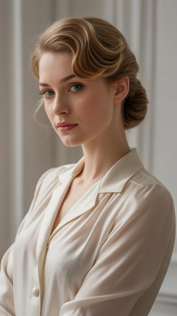 33 Chic Greasy Hair Hairstyles for Long Hair 18 . Twisted Half-Up Style