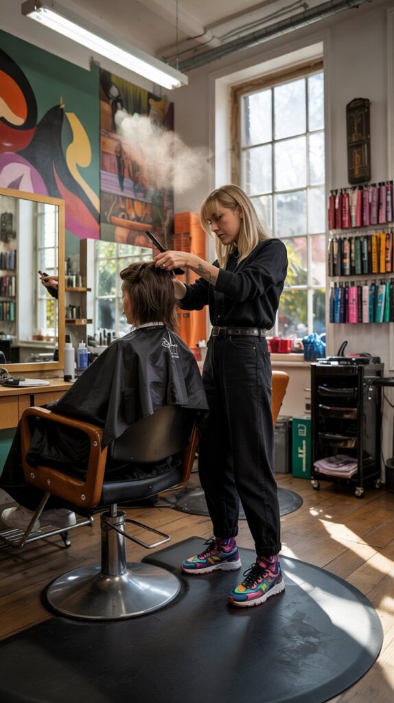 29 Professional Hairstylist Work Outfits for Women 27 Statement Shoes as Outfit Anchor