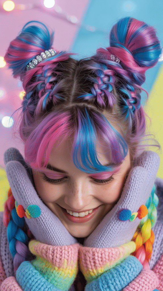 30 Must-Try Winter Hair Braid Trends for 2025 15 Braided Space Buns