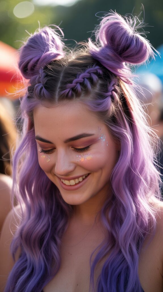 30 Braided Greasy Hair Hairstyles to Try 19 Braided Space Buns