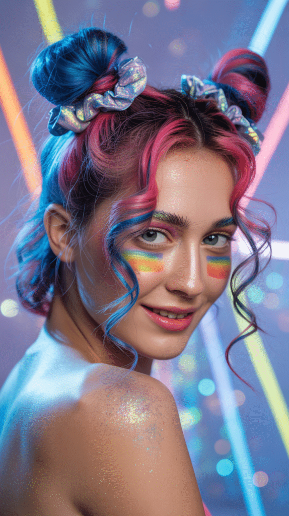 Space Buns with Curls