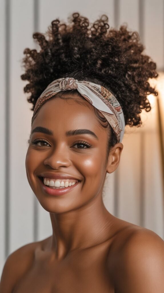 High Puff with Headband