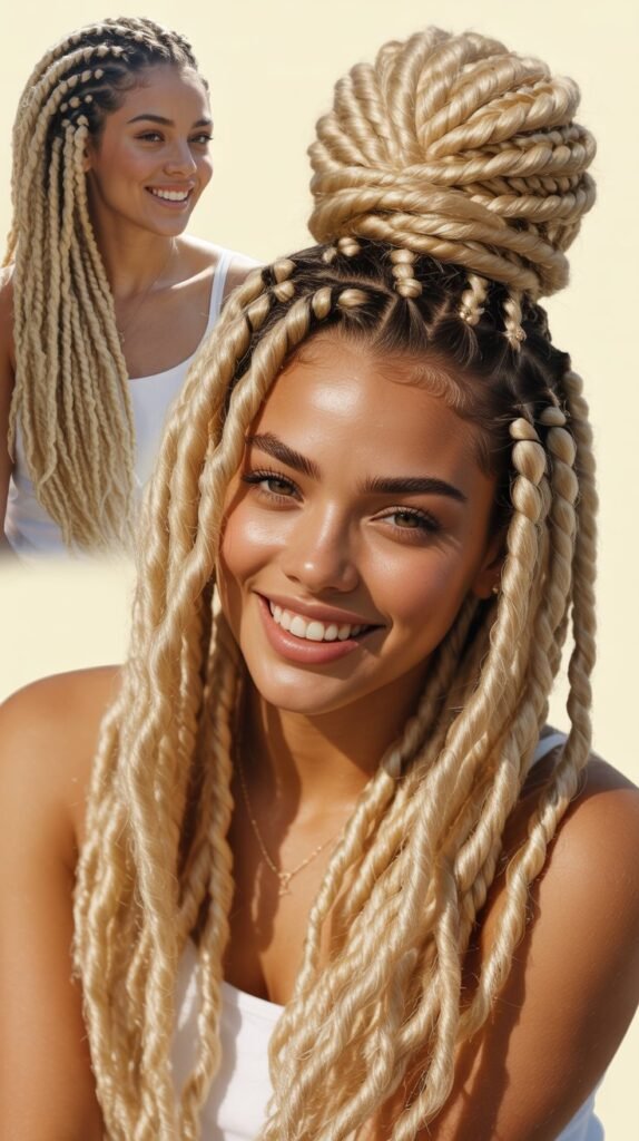 . Twisted Updo Wig with Side Part