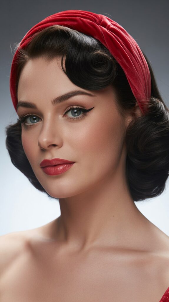 Retro-Inspired Headband with Victory Rolls