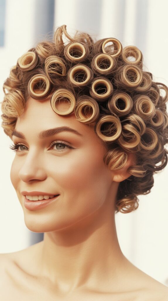 30 Best 3C 4A Hairstyles for Short Hair You'll Love 16 . Perm Rod Set