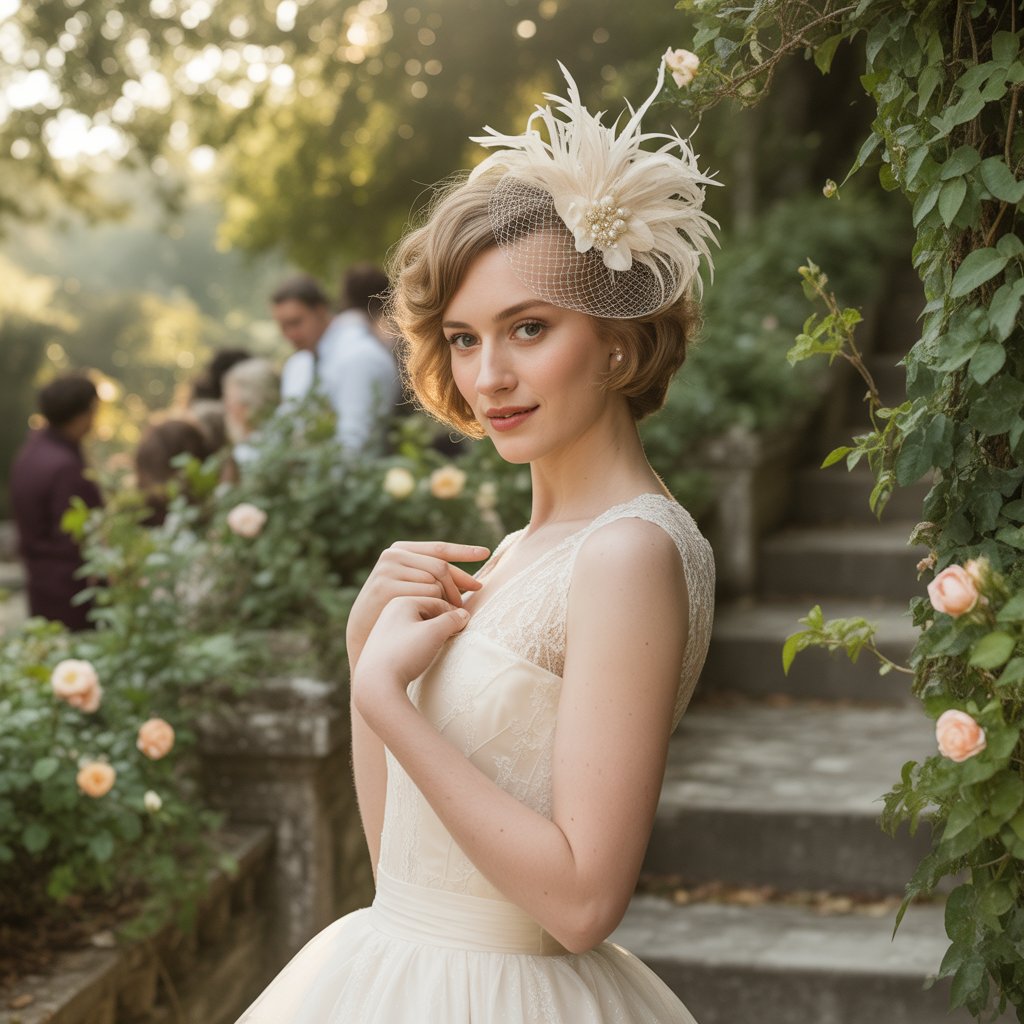 Feathered Fascinator Accent