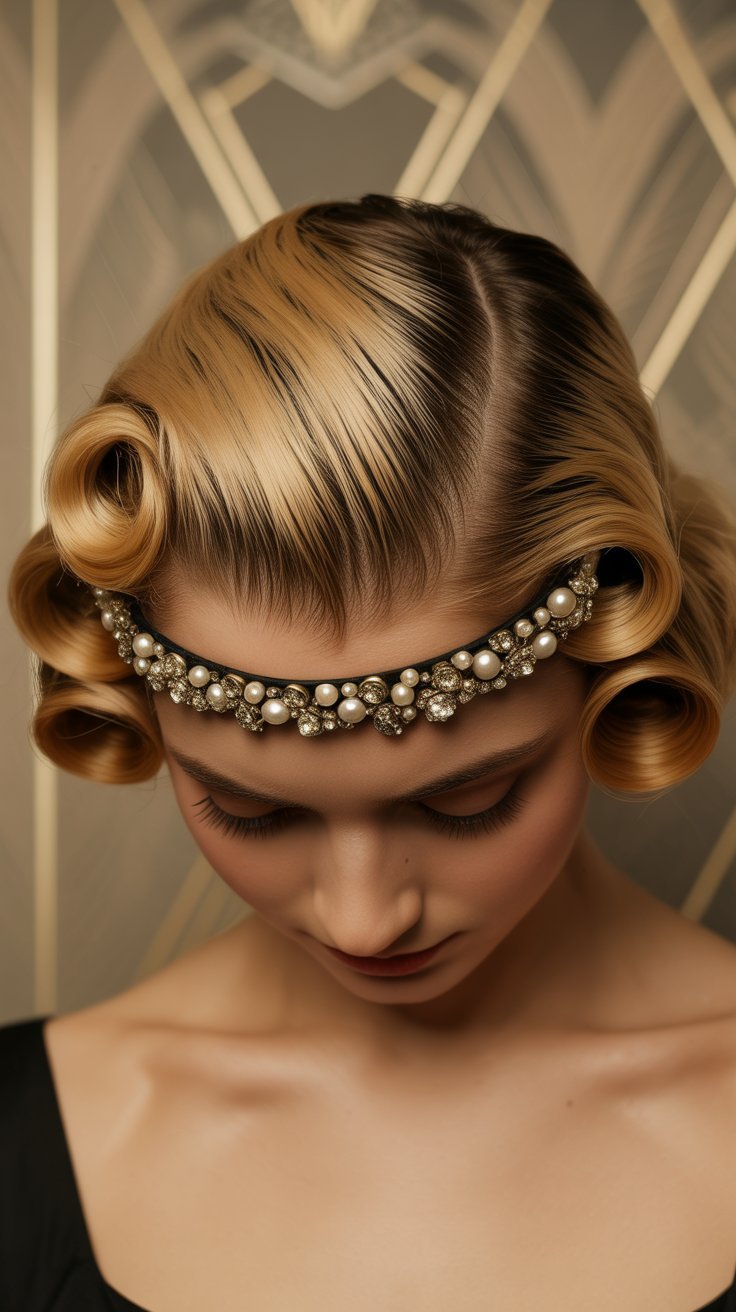 Vintage Victory Rolls with Statement Headband