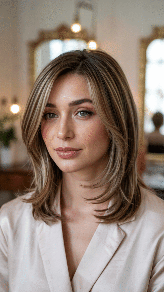  Feathered Layered Long Bob