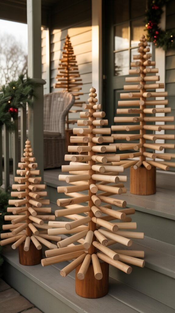 Dowel Rod Christmas Trees