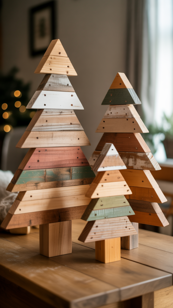 Reclaimed Wood Patchwork Christmas Tree