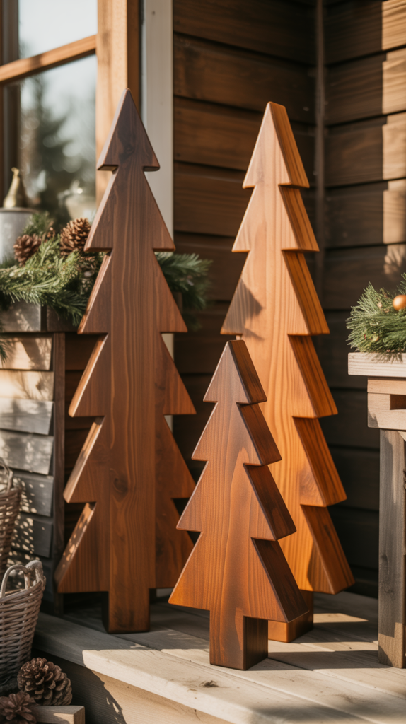 Stained Wood Christmas Trees