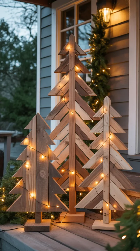 36 Wooden Christmas Trees for Your Front Porch Décor Wooden Christmas Trees for Your Front Porch Décor