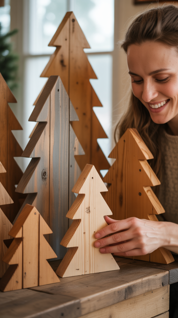 Reclaimed Door Panel Christmas Tree