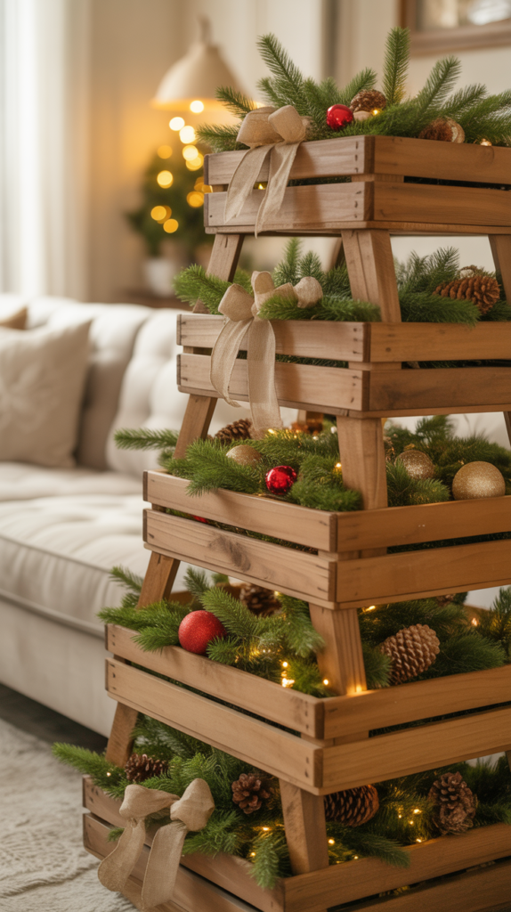 Wooden Crate Christmas Tree
