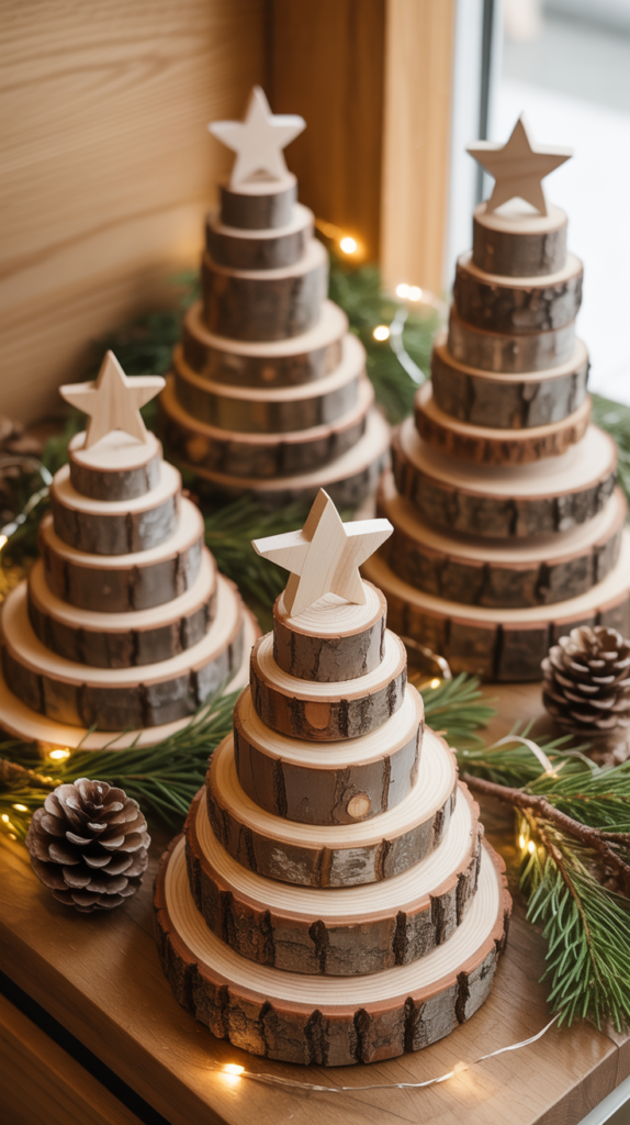 Log Slice Christmas Tree