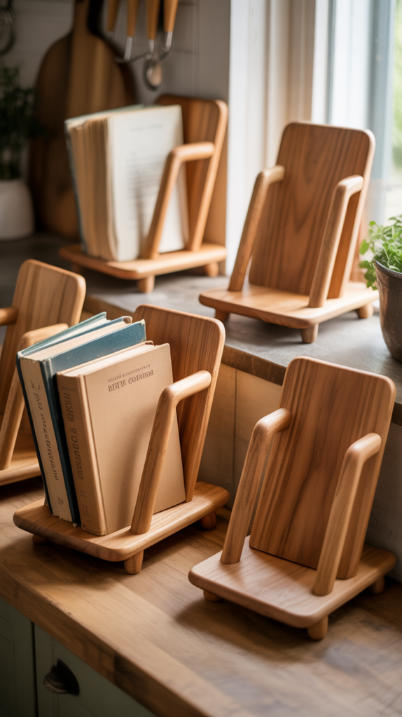 Wooden Recipe Book Stands