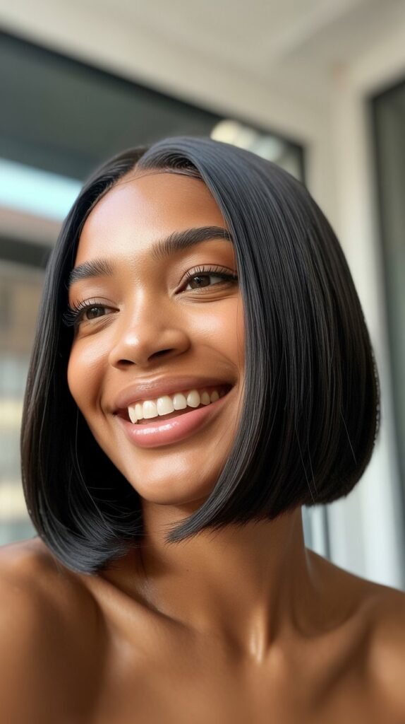  Bob-Length Wig with Blunt Cut