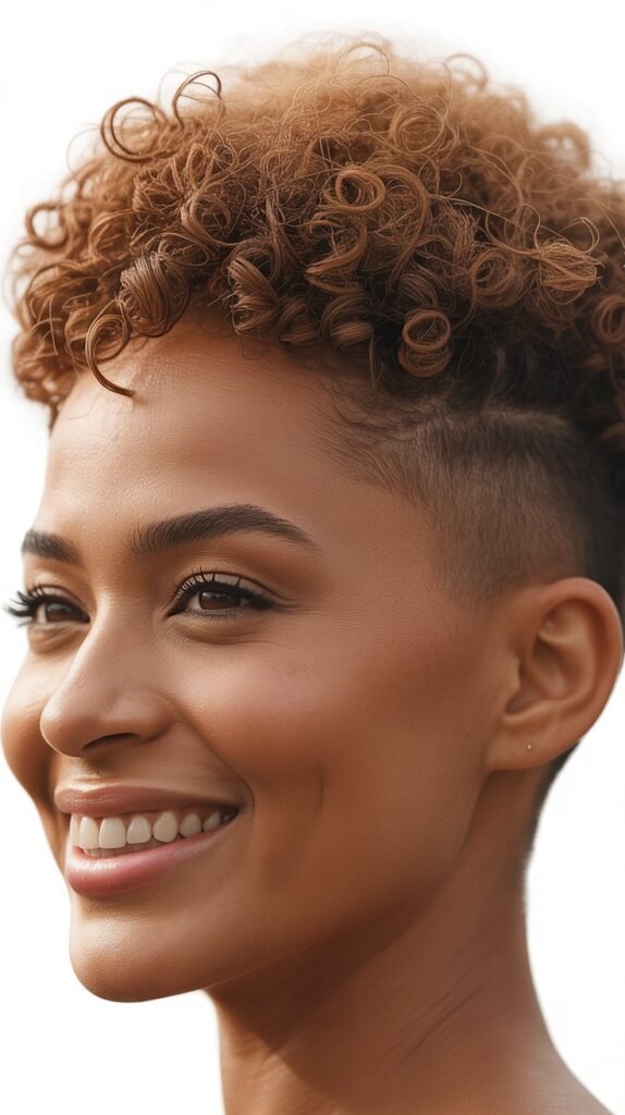 Curly Afro with Tapered Sides