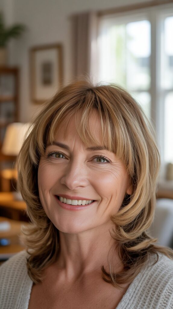 Top 32+ Short Hairstyles for Round Face Thin Hair Over 50 12 Tapered Cut with Wispy Bangs