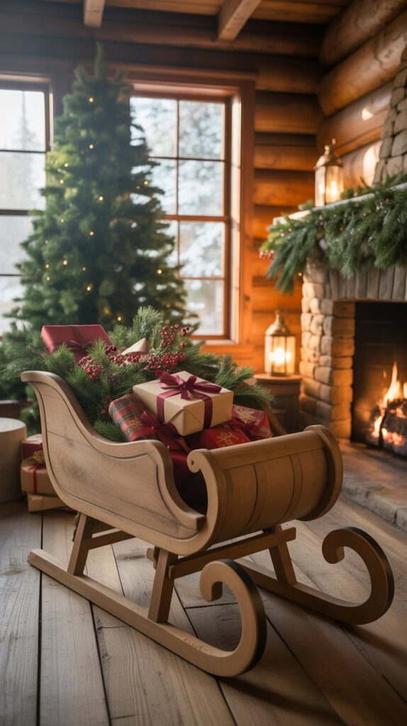 33 Profitable Rustic Christmas Wood Crafts for 2025 14 Rustic Wooden Sleigh Decorations