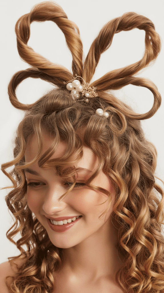 Curly Bow Updo