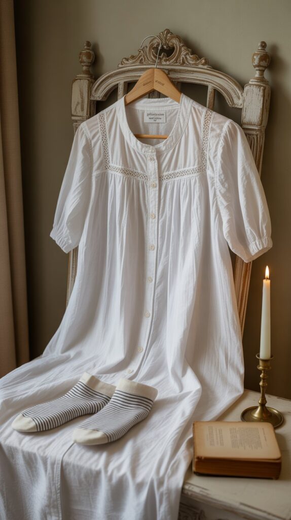 27 Stylish Self Care Sunday Outfits for Every Occasion 23 Button-Front Nightgown