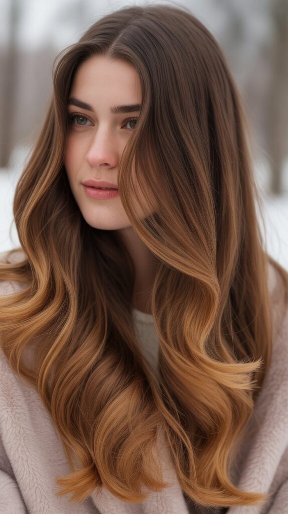 Best 27+ Elegant Winter Hair Colors for Brunettes 9 Honey Brunette Ombre